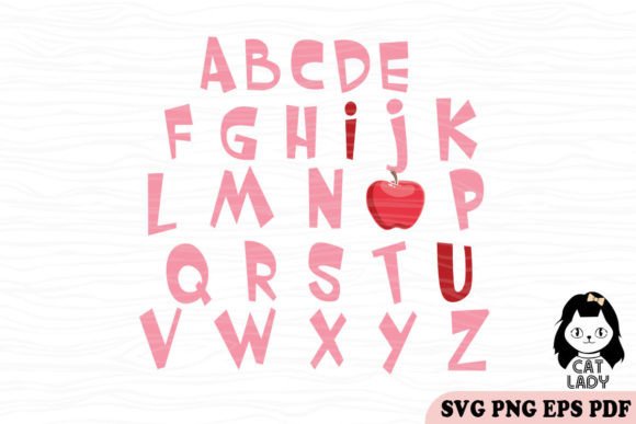 Alphabet I Love You Valentine SVG PNG