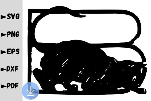 B Letter Monogram, Black Cat Monogram