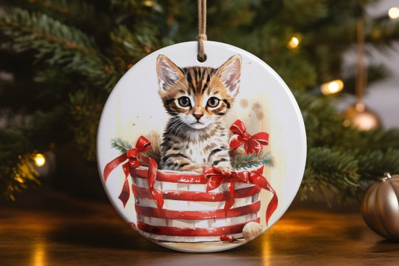 Bengal Cat Christmas Ornament