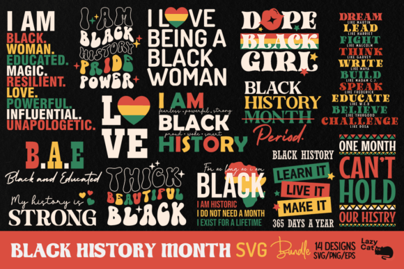 Black Month History SVG PNG Bundle