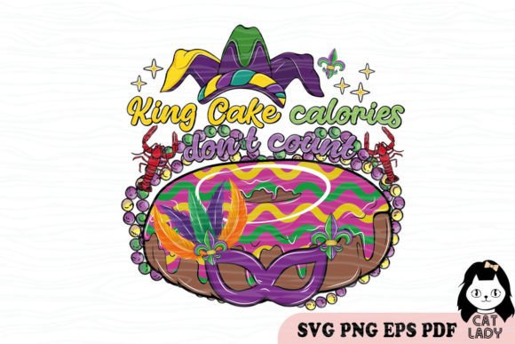 Mardi Gras King Cake SVG PNG