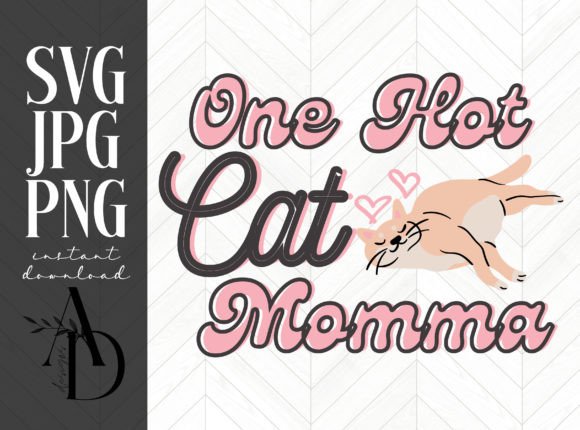 One Hot Cat Momma Cream Colored Cat