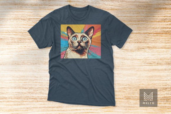 Pop Art Tonkinese Cat T-shirt Design