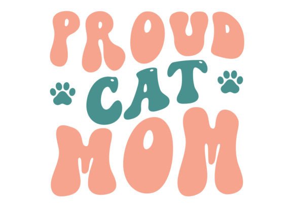Proud Cat Mom Retro
