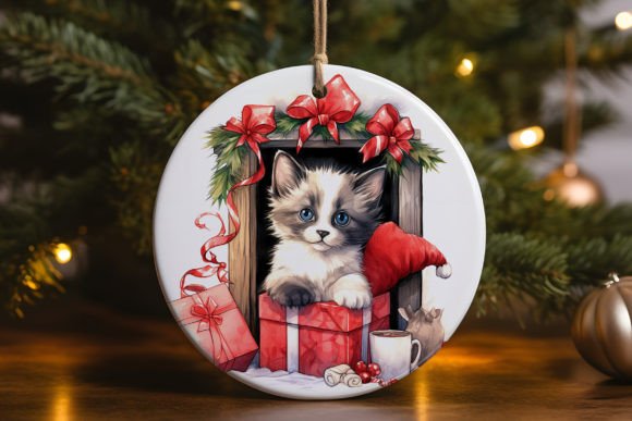 Ragdoll Cat Christmas Ornament