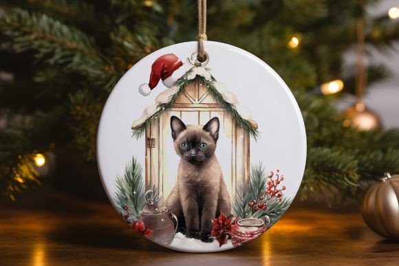 Tonkinese Cat Christmas Ornament