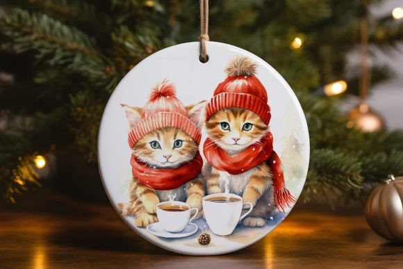 Two Cat Kittens Ornament